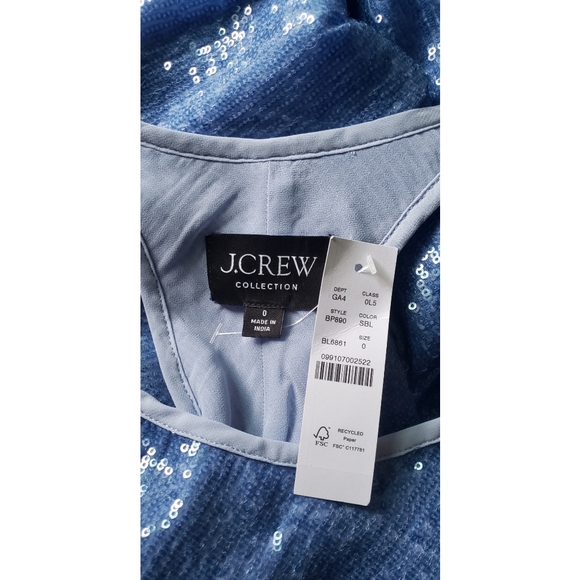 73. J.Crew Collection limited-edition Alicia sequin racerback slip dress - Picture 11 of 12